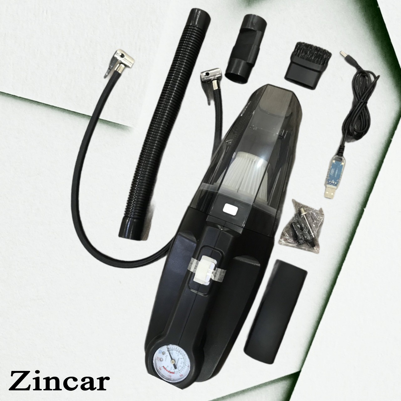 Thiết kế mới với 4 chức năng: hút bụi, bơm hơi, đo áp suất lốp và Led chiếu sáng đủ hài lòng những khách hàng khó tính nhất